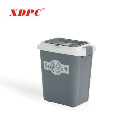 Wholesale 20l 10kg plastic animal pet cat dog food storage bin container barrel box with lid