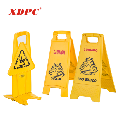 Yellow signboard pp plastic road traffic wet floor warning notice safety caution warning sign board stands