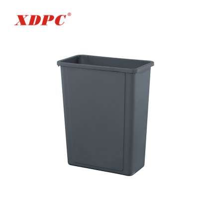 XDPC Wholesale cheap amusement park square plastic storage buckets dustbin rectangular trash bin cans