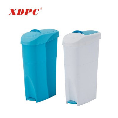 18L household white blue sanitation sanitary dustbin with lid